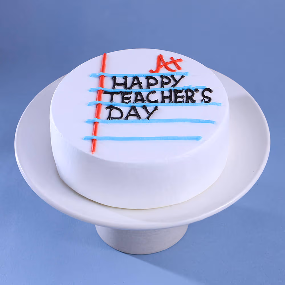 A Plus Teacher's Day Cake — 100% eggless chocolate, baked at AVS Bakery in Ramgarh
