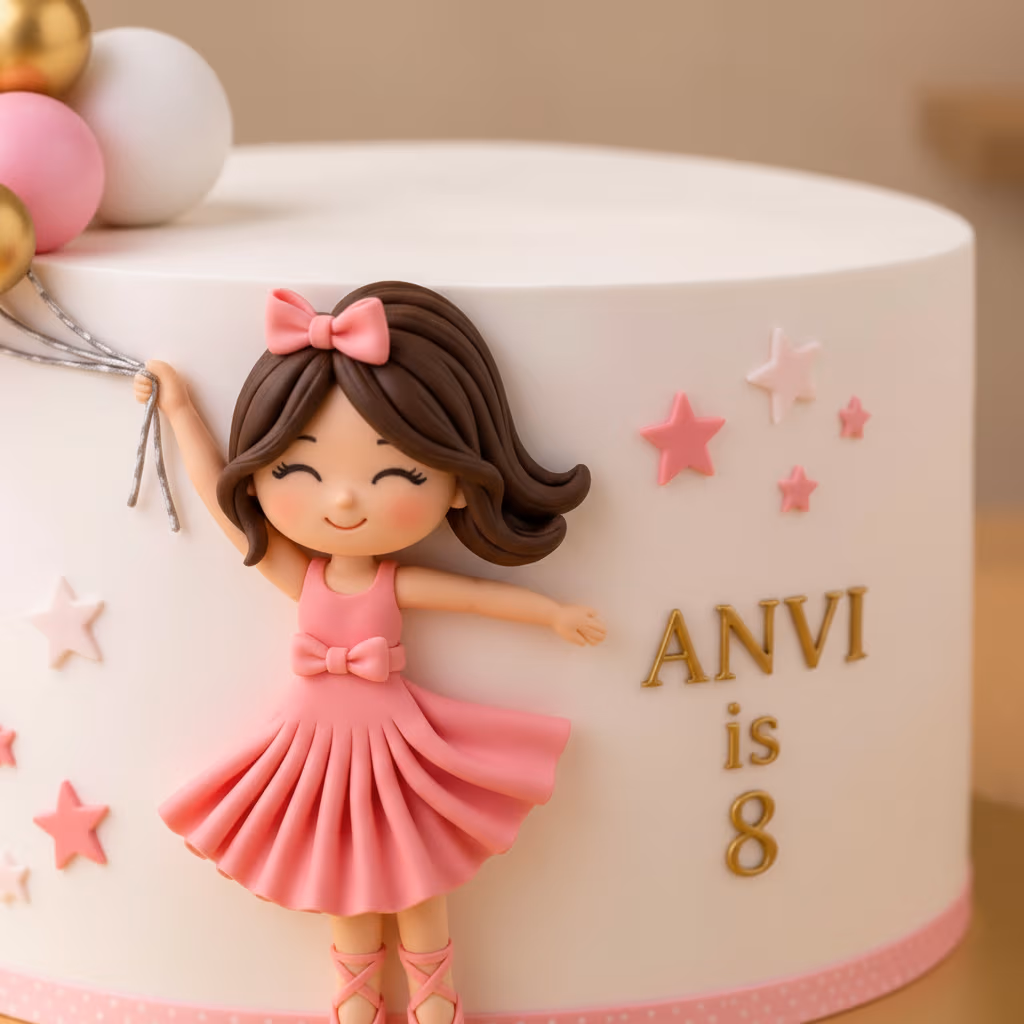 Kids Birthday Balloon Cake — 100% eggless vanilla, baked at AVS Bakery in Ramgarh (photo 2)