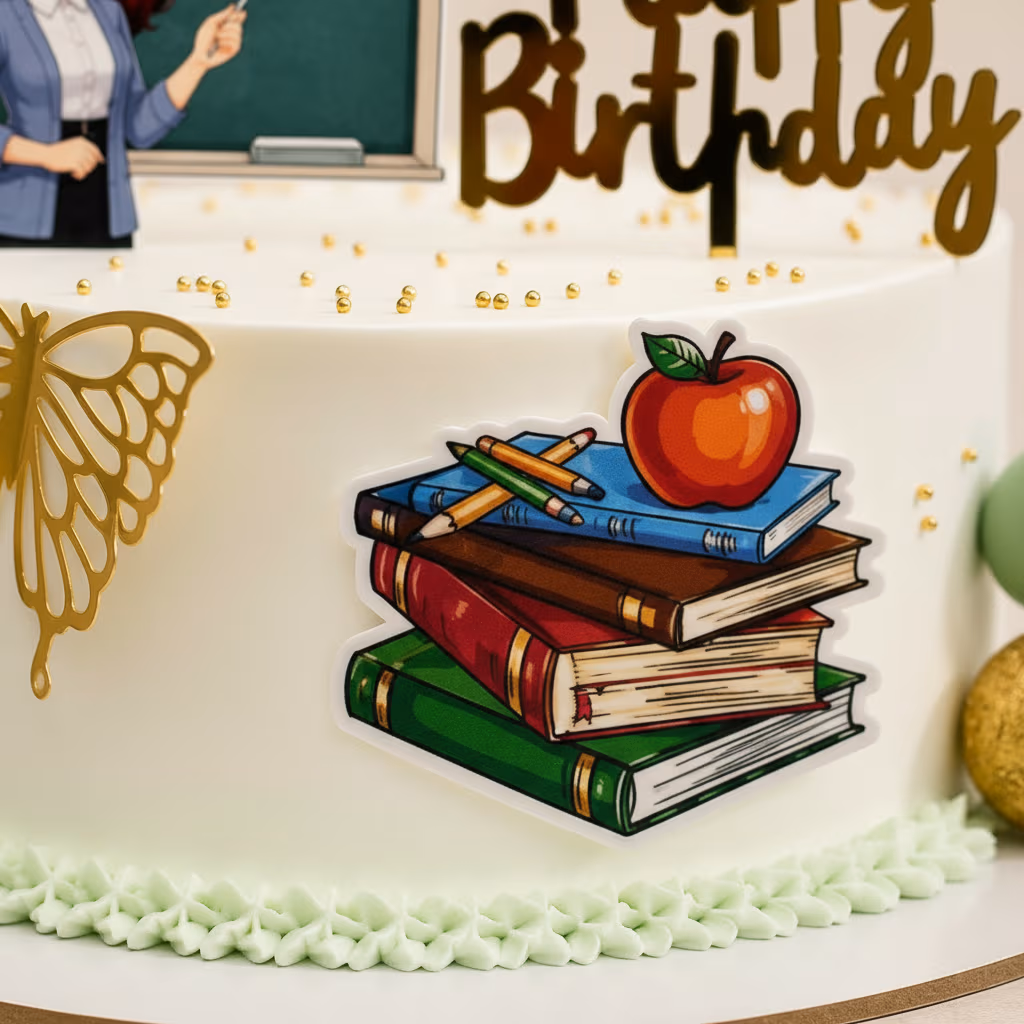Teacher Theme Cake — 100% eggless vanilla, baked at AVS Bakery in Ramgarh (photo 2)