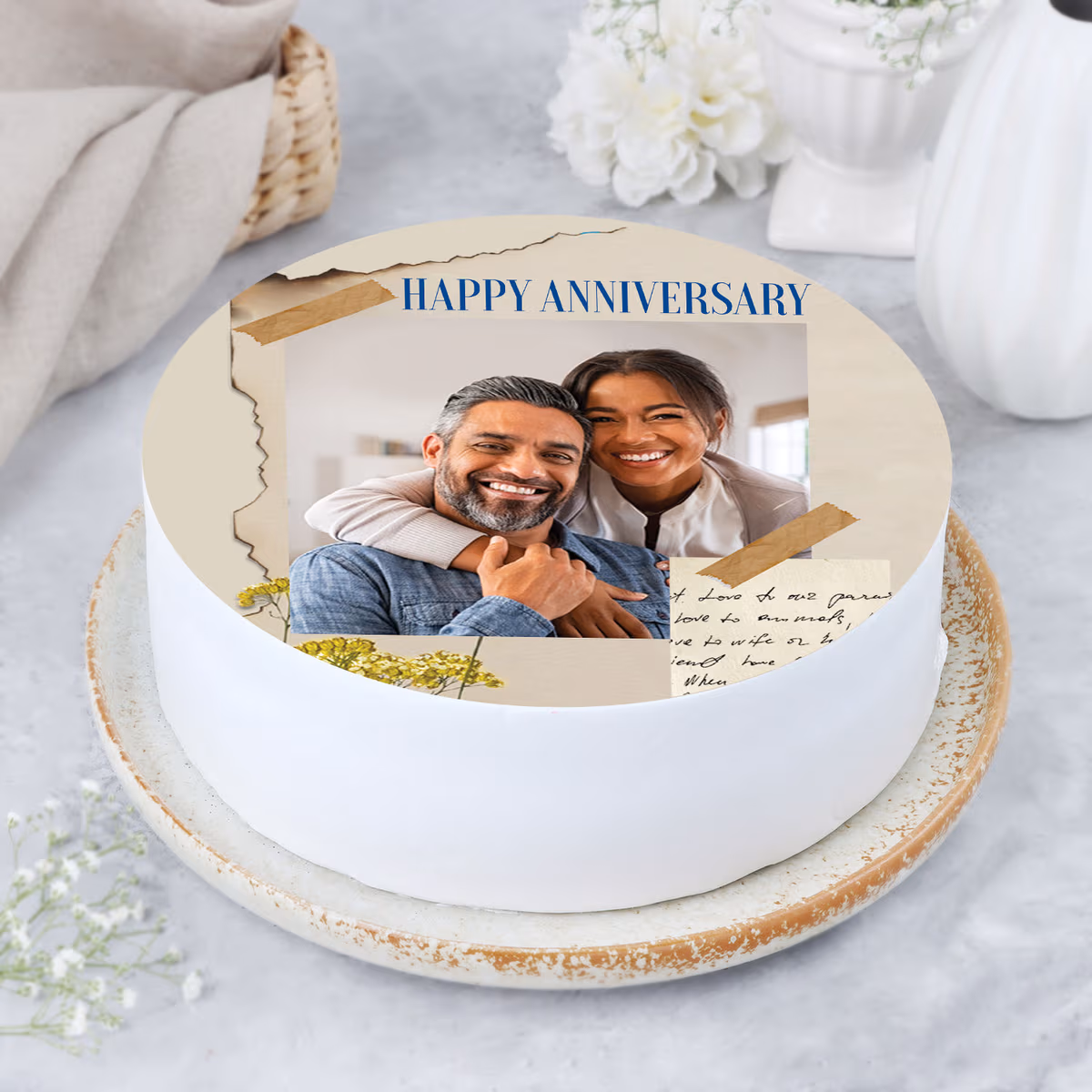 Anniversary Special Vanilla Cake — 100% eggless, baked at AVS Bakery in Ramgarh