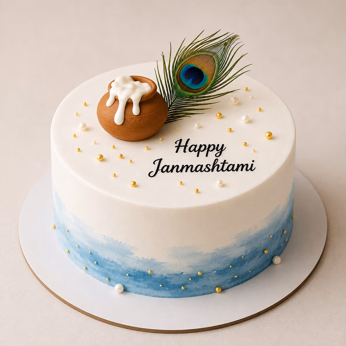 Krishna Janmashtami Cake — 100% eggless chocolate, baked at AVS Bakery in Ramgarh