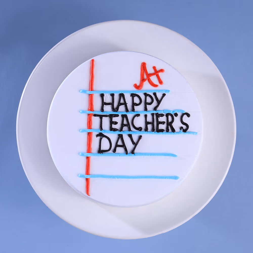 A Plus Teacher's Day Cake — 100% eggless chocolate, baked at AVS Bakery in Ramgarh (photo 2)
