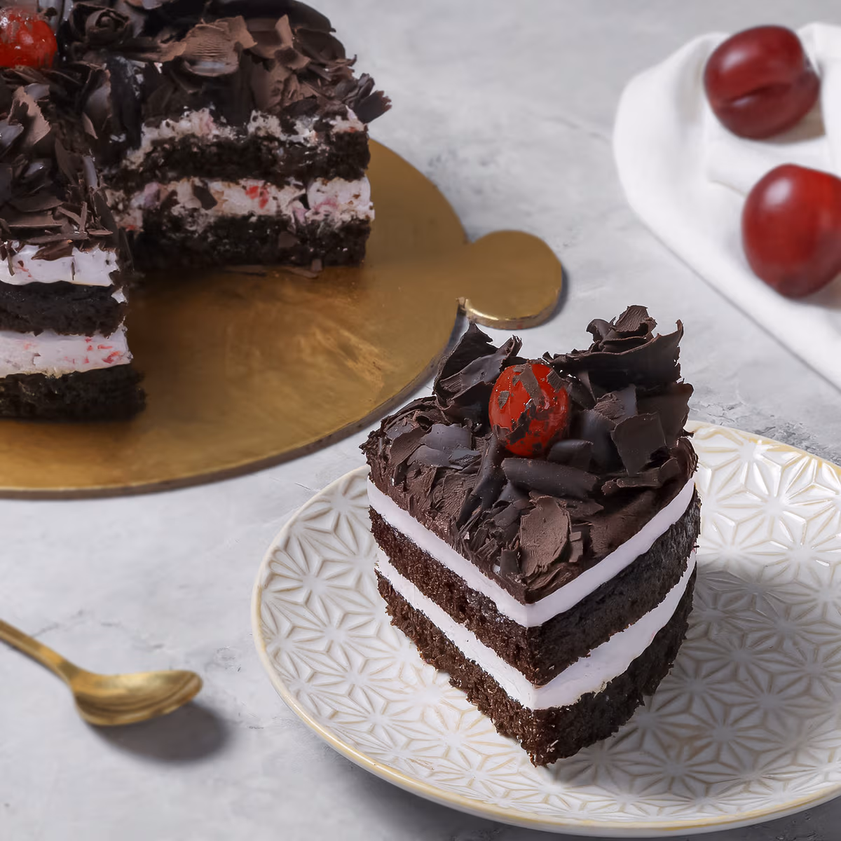 Birthday Chocolate Forest Cake — 100% eggless black forest, baked at AVS Bakery in Ramgarh (photo 6)