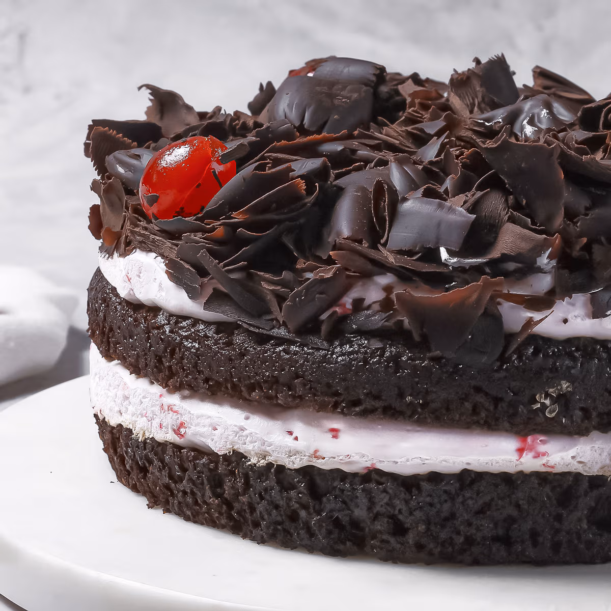 Birthday Chocolate Forest Cake — 100% eggless black forest, baked at AVS Bakery in Ramgarh (photo 4)