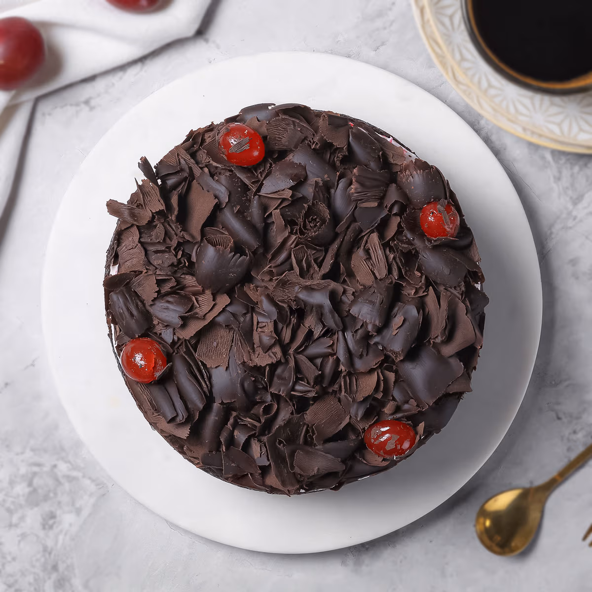 Birthday Chocolate Forest Cake — 100% eggless black forest, baked at AVS Bakery in Ramgarh (photo 3)