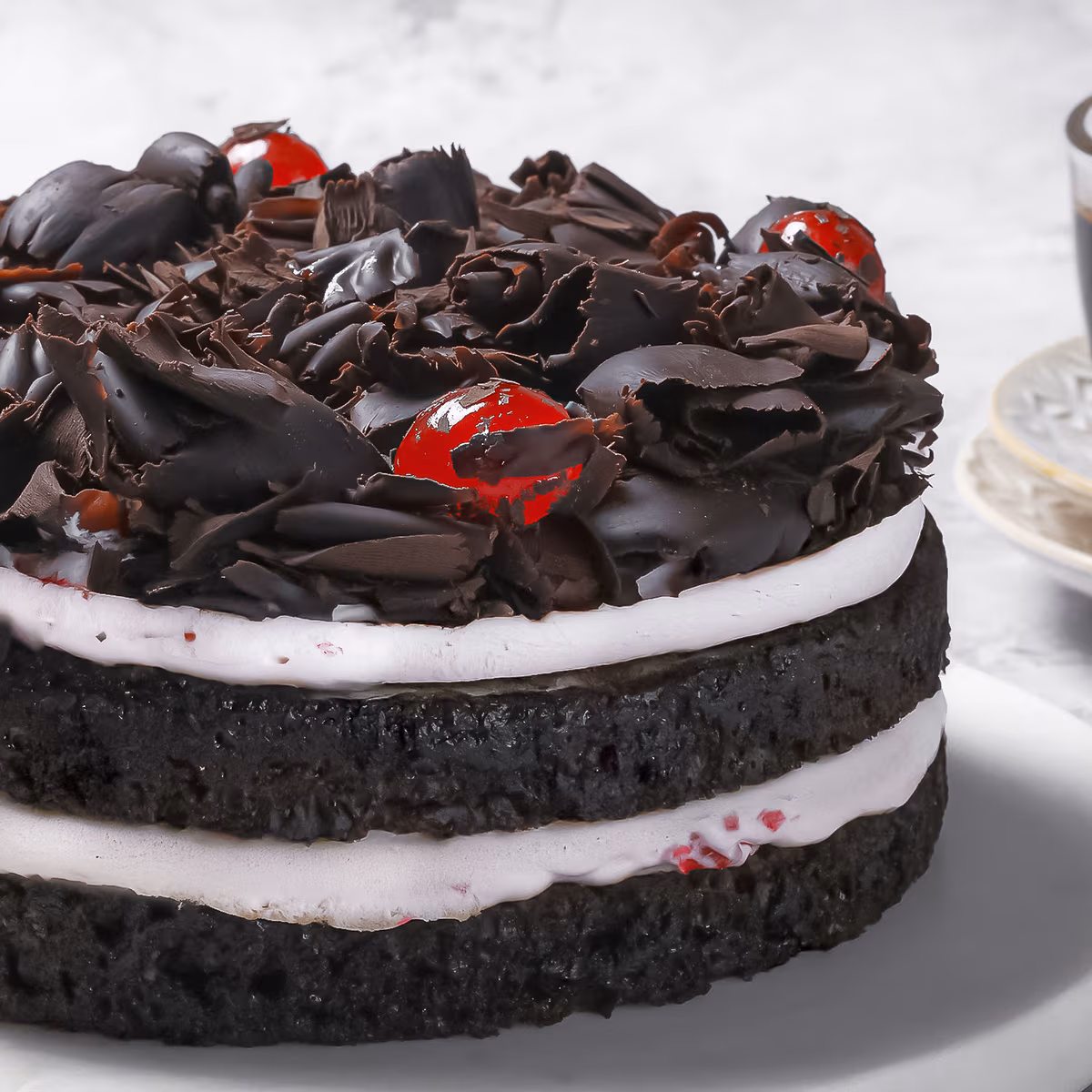 Birthday Chocolate Forest Cake — 100% eggless black forest, baked at AVS Bakery in Ramgarh (photo 5)