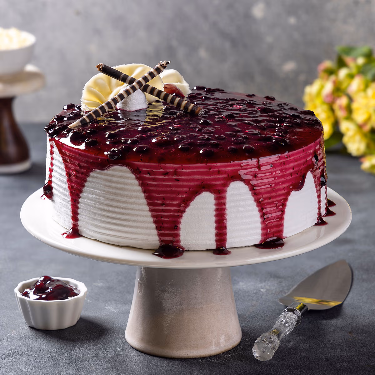 Blueberry Bliss Cream Cake — 100% eggless, baked at AVS Bakery in Ramgarh (photo 3)