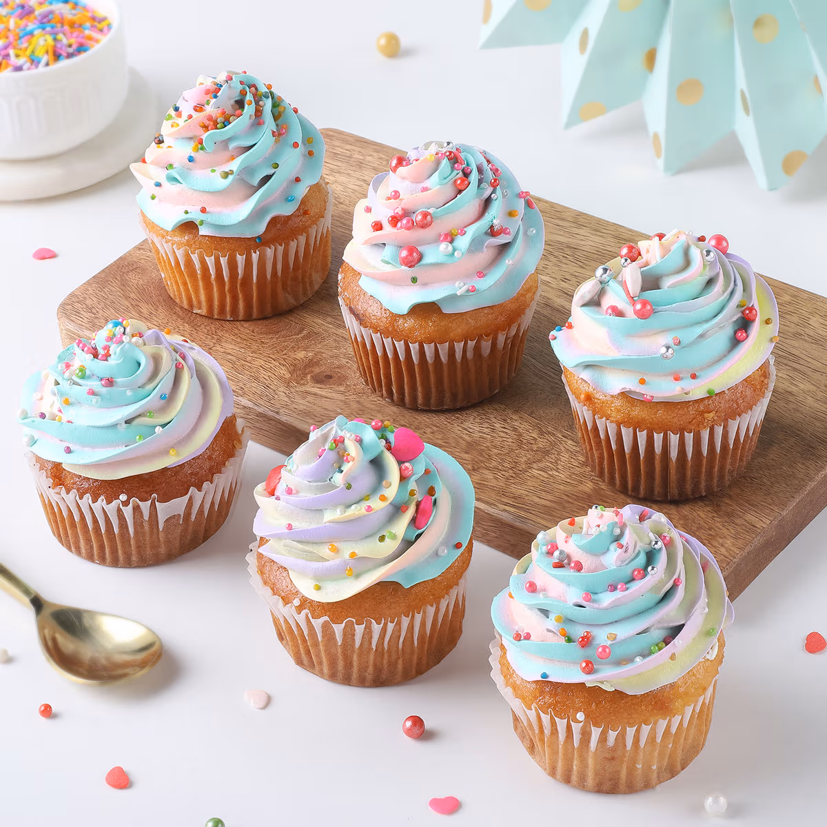 Colourful Burst Cupcake — 100% eggless muffins, baked at AVS Bakery in Ramgarh (photo 2)