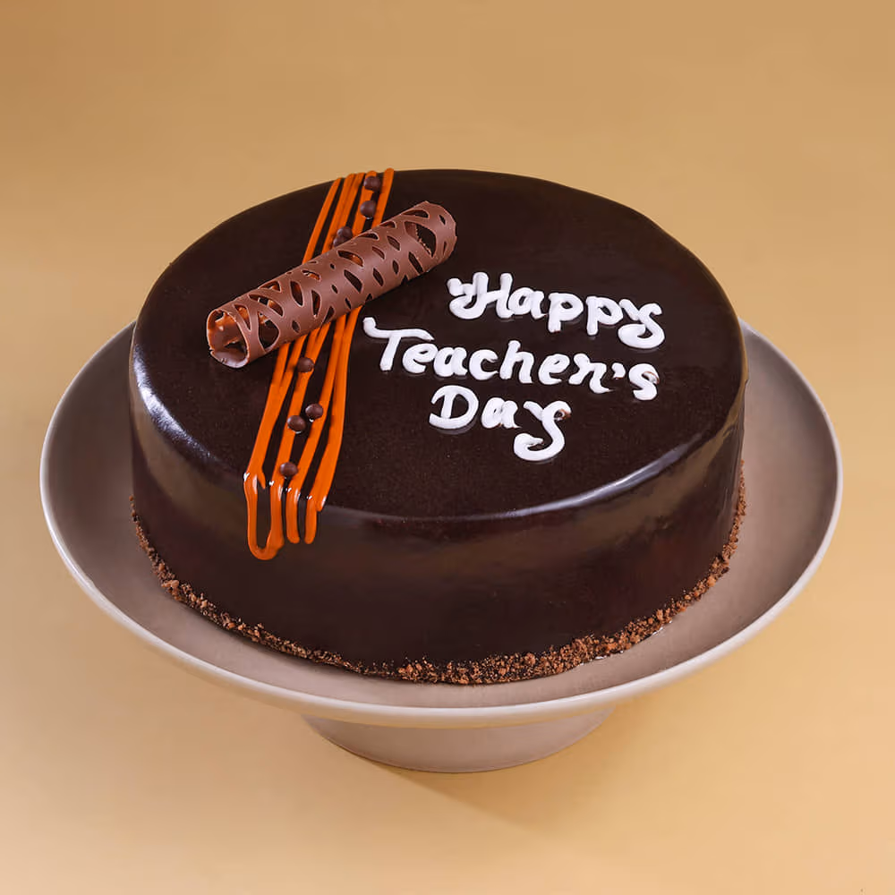 Teachers Day Chocolate Truffle Cake — 100% eggless, baked at AVS Bakery in Ramgarh