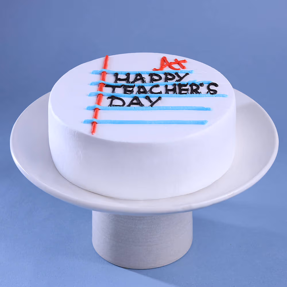 A Plus Teacher's Day Cake — 100% eggless chocolate, baked at AVS Bakery in Ramgarh (photo 3)
