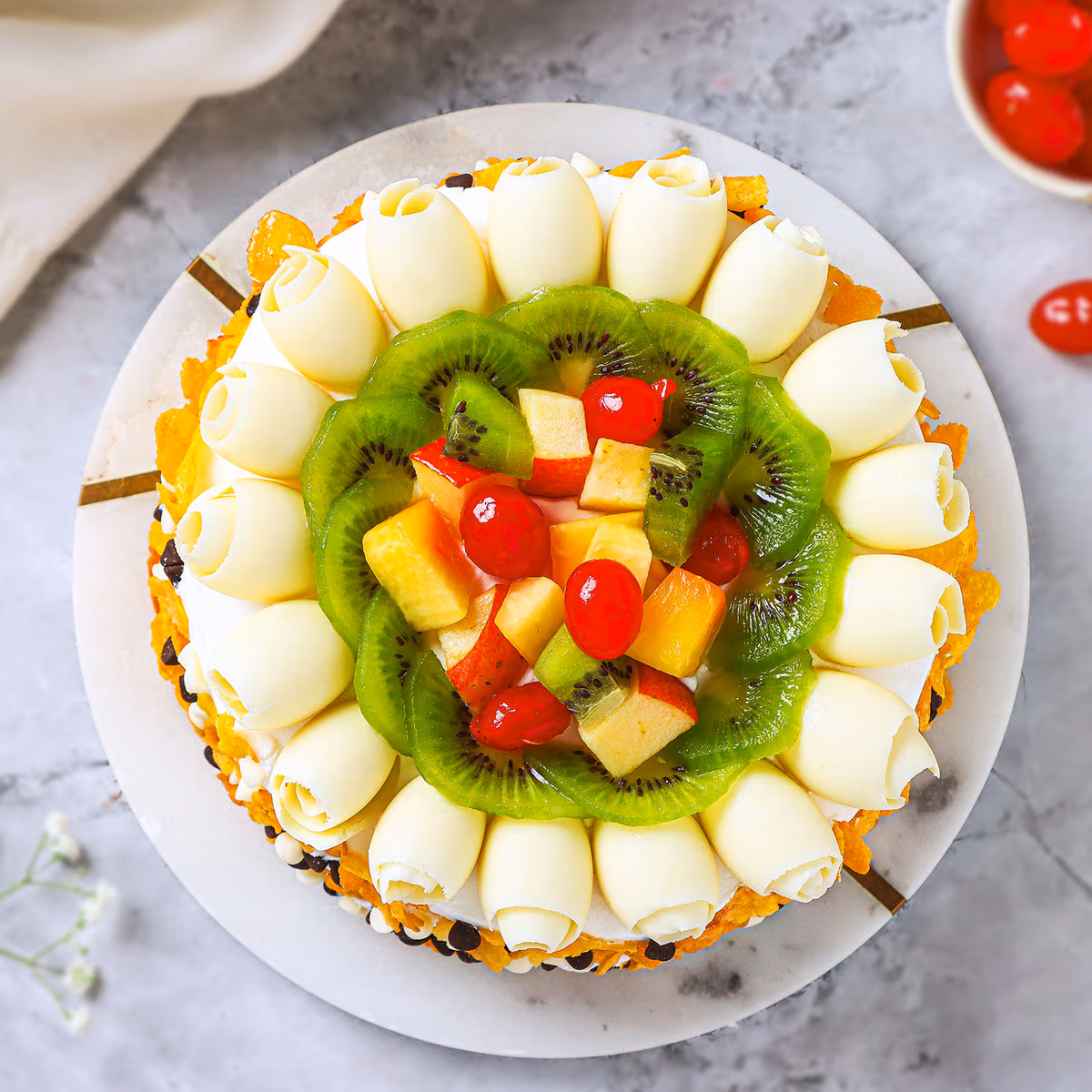 Fruit Frenzy Cake Half Kg — 100% eggless, baked at AVS Bakery in Ramgarh (photo 5)