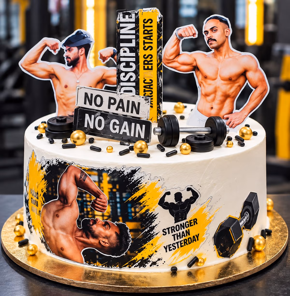 No Pain No Gain Gym Cake