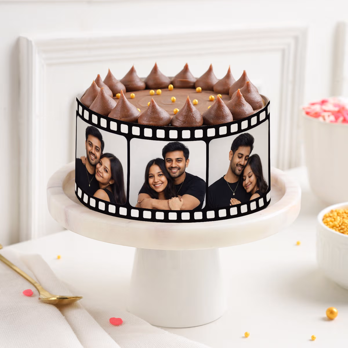 Love in Every Slice Photo Cream Cake — 100% eggless chocolate, baked at AVS Bakery in Ramgarh (photo 3)