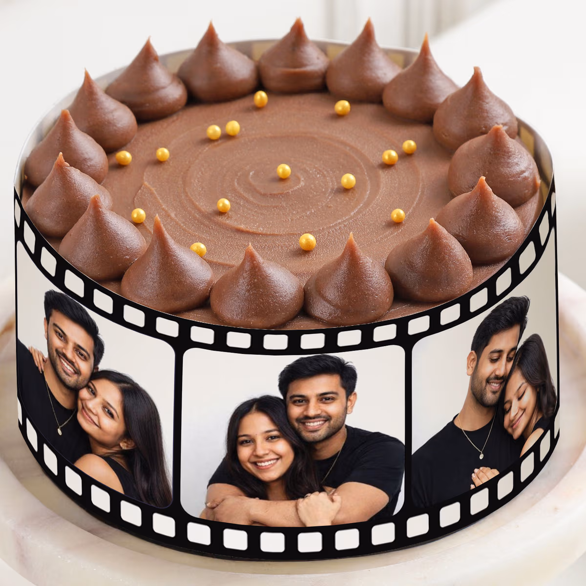 Love in Every Slice Photo Cream Cake — 100% eggless chocolate, baked at AVS Bakery in Ramgarh (photo 5)