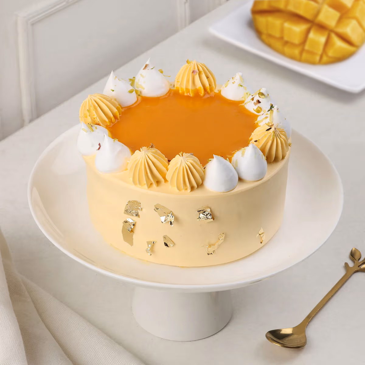 Mango Cream Delight Bento Cake — 100% eggless, baked at AVS Bakery in Ramgarh