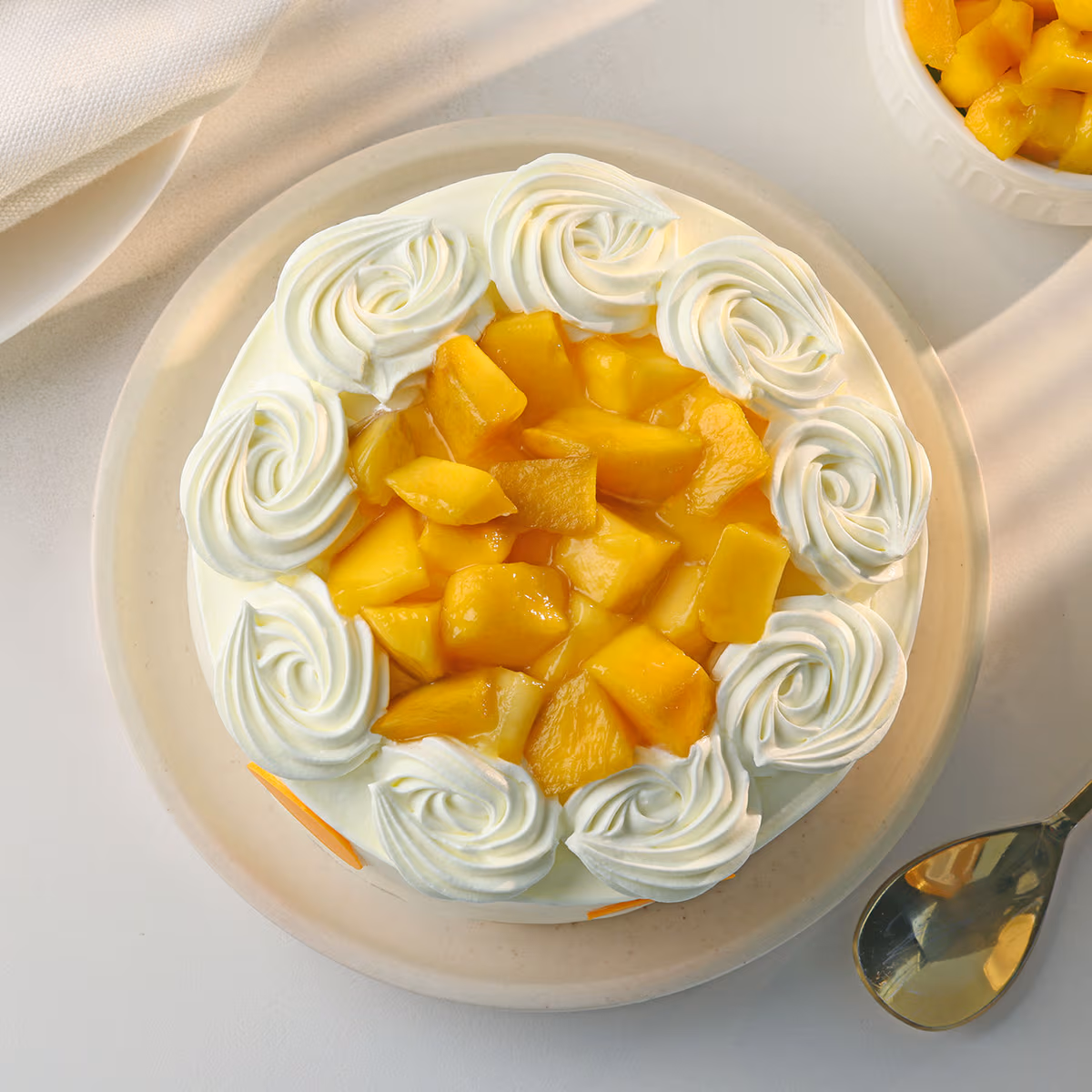 Mango Joyful Cream Cake — 100% eggless, baked at AVS Bakery in Ramgarh (photo 5)