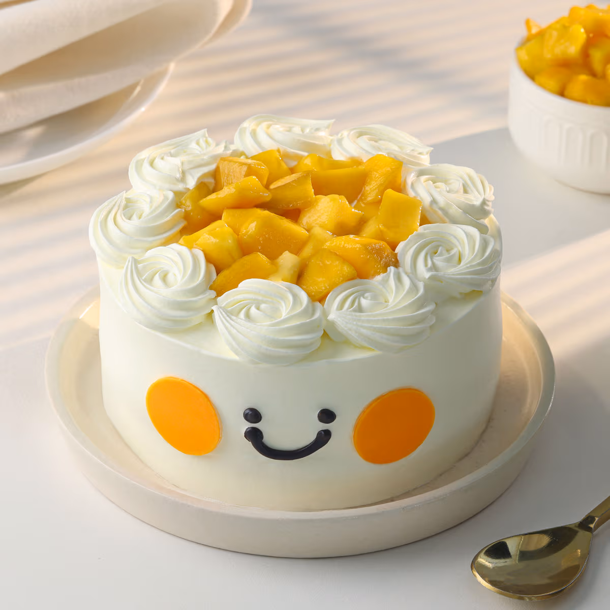 Mango Joyful Cream Cake — 100% eggless, baked at AVS Bakery in Ramgarh