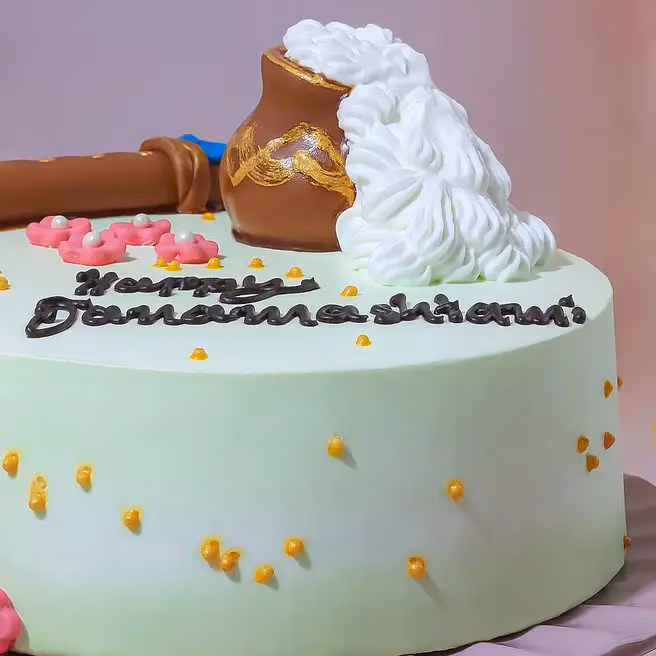 Janmashtami Eggless Cake — 100% eggless vanilla, baked at AVS Bakery in Ramgarh (photo 4)