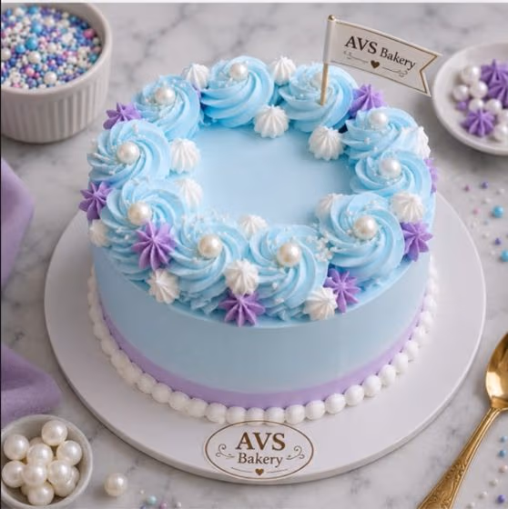Beautiful Pearl Cake — 100% eggless chocolate, baked at AVS Bakery in Ramgarh