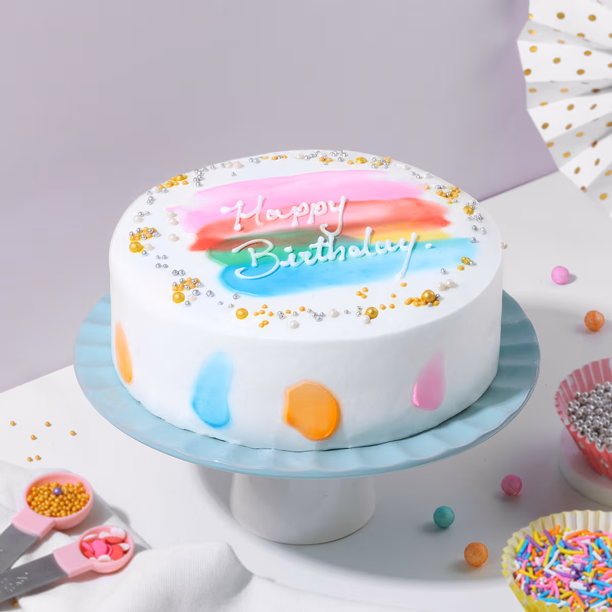 Rainbow Bliss Pineapple Birthday Cake — 100% eggless chocolate, baked at AVS Bakery in Ramgarh