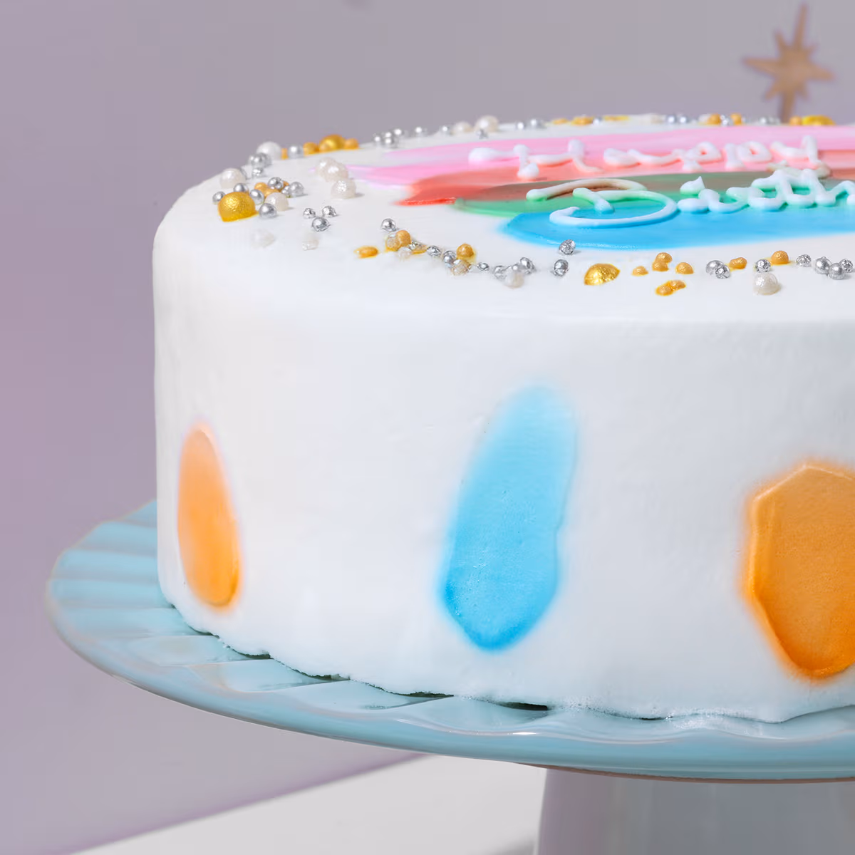 Rainbow Bliss Pineapple Birthday Cake — 100% eggless chocolate, baked at AVS Bakery in Ramgarh (photo 4)