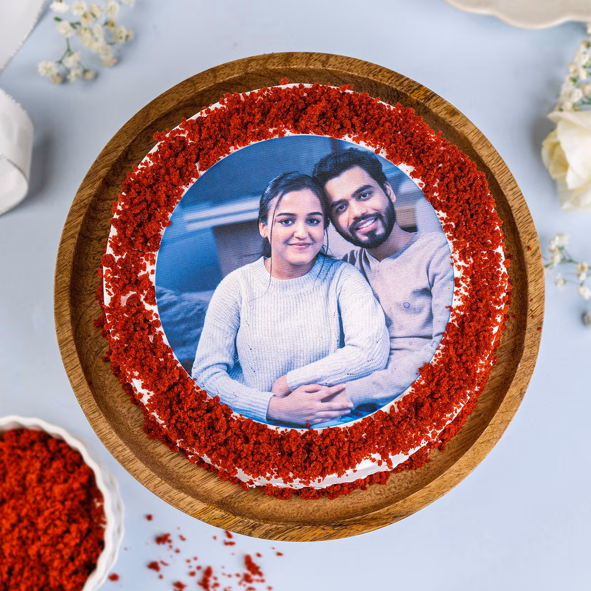 Red Velvet Celebration Cake — 100% eggless, baked at AVS Bakery in Ramgarh (photo 4)
