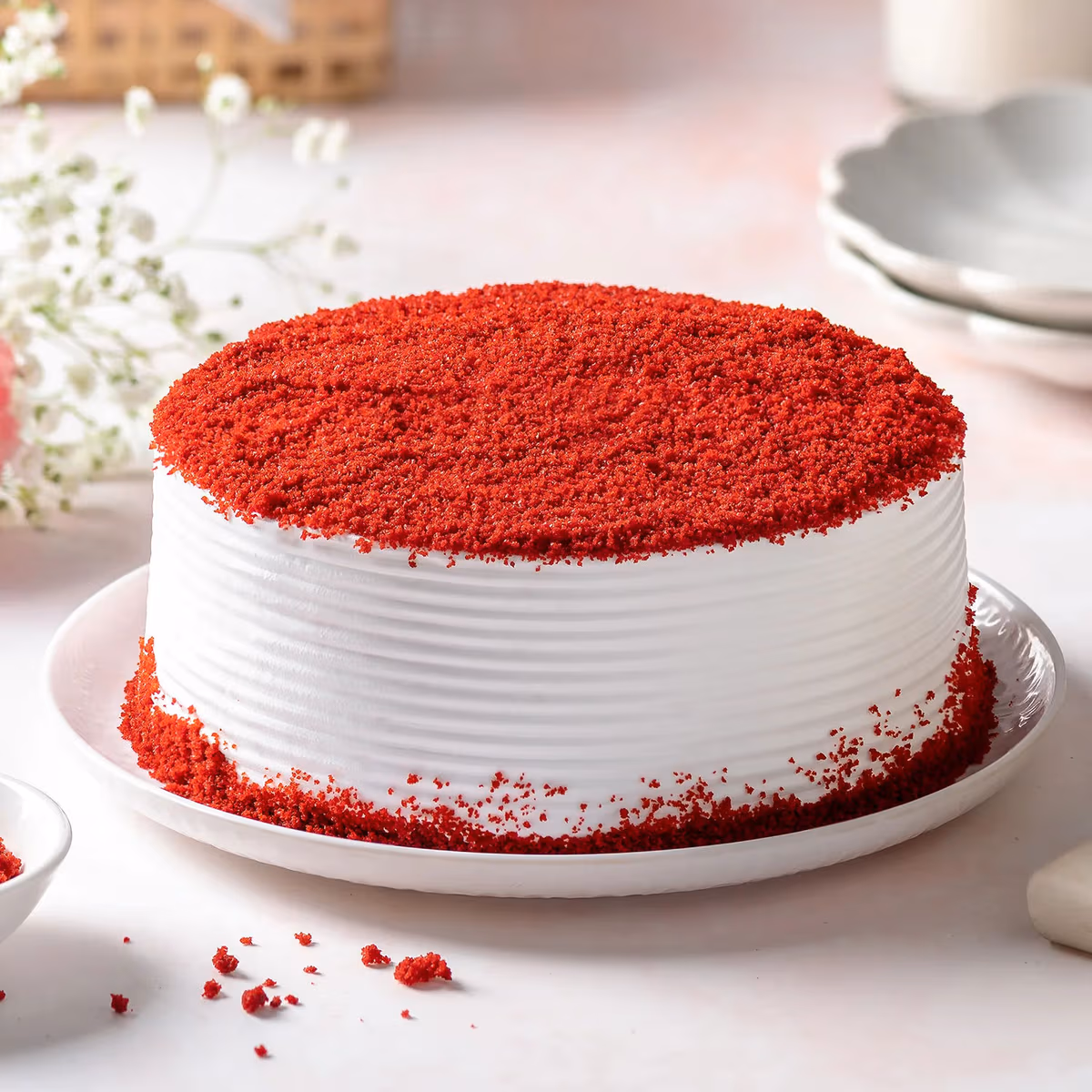 Red Velvet Cream Cake With Heart Topper — 100% eggless, baked at AVS Bakery in Ramgarh (photo 2)