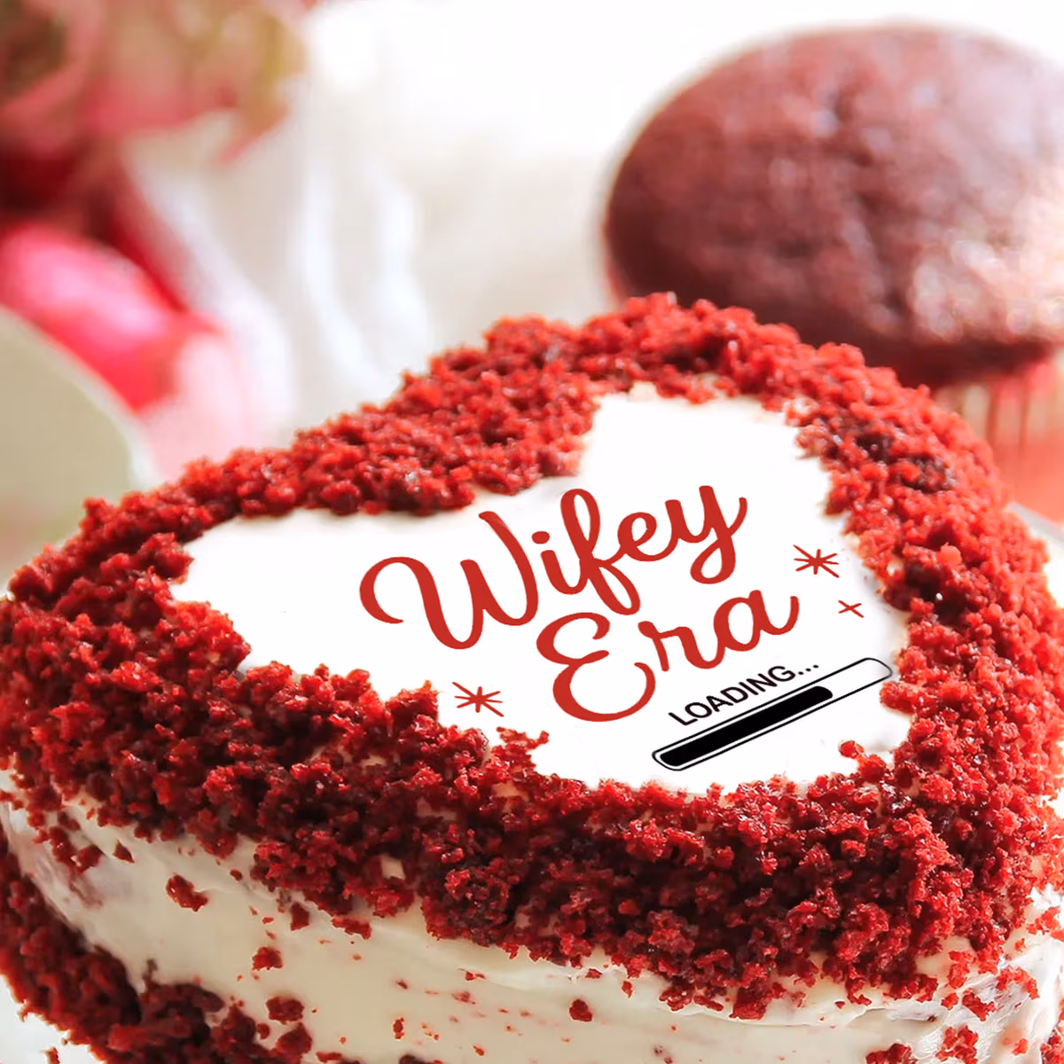 Red Velvet Wifey Era Cake — 100% eggless, baked at AVS Bakery in Ramgarh (photo 2)