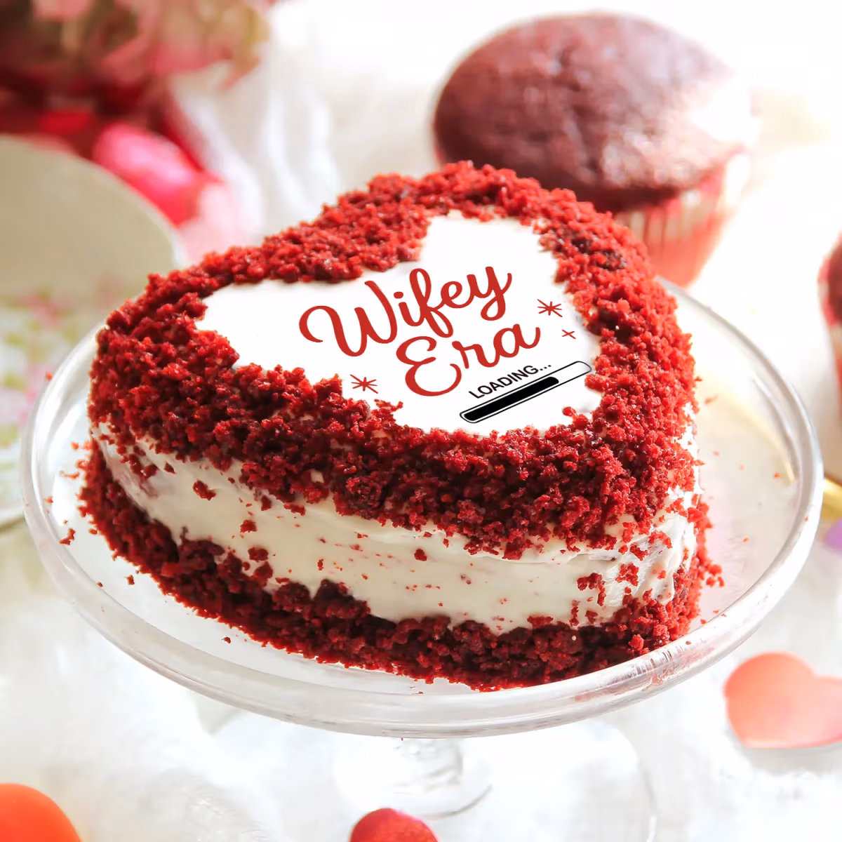 Red Velvet Wifey Era Cake — 100% eggless, baked at AVS Bakery in Ramgarh
