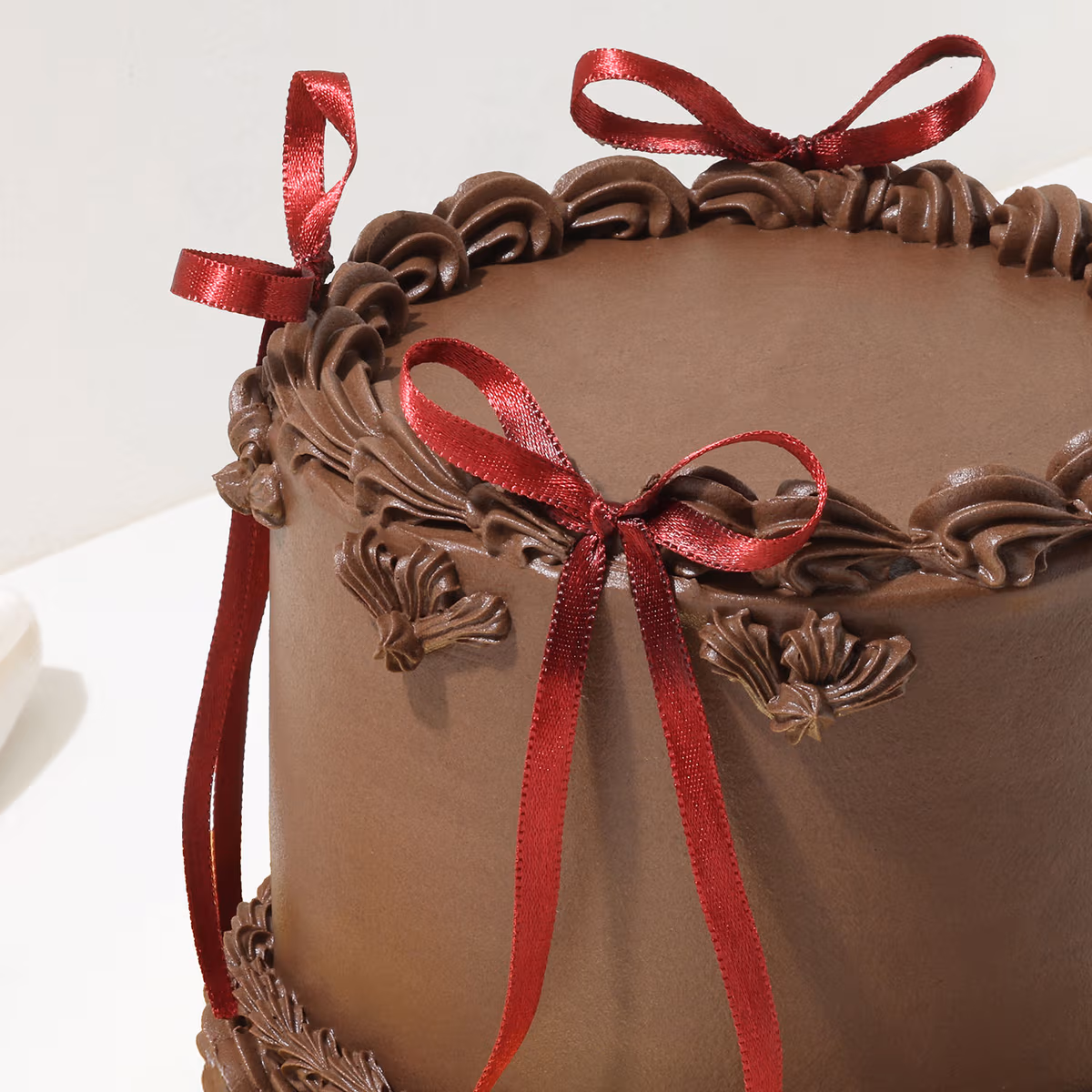 Ribbon Milk Chocolate Celebration Cake — 100% eggless, baked at AVS Bakery in Ramgarh (photo 4)