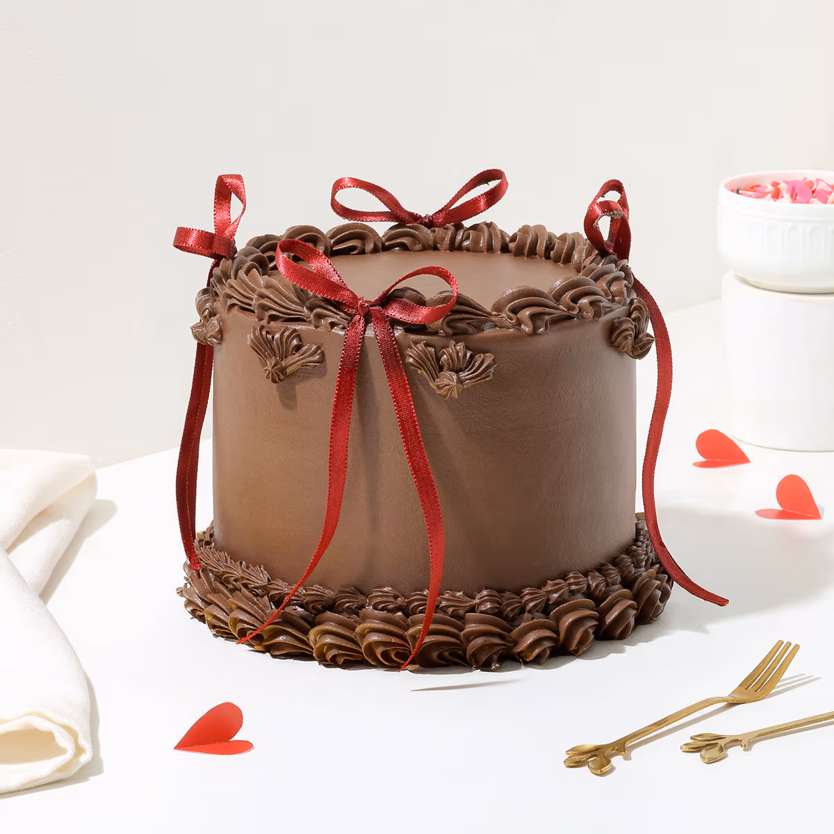 Ribbon Milk Chocolate Celebration Cake — 100% eggless, baked at AVS Bakery in Ramgarh (photo 2)