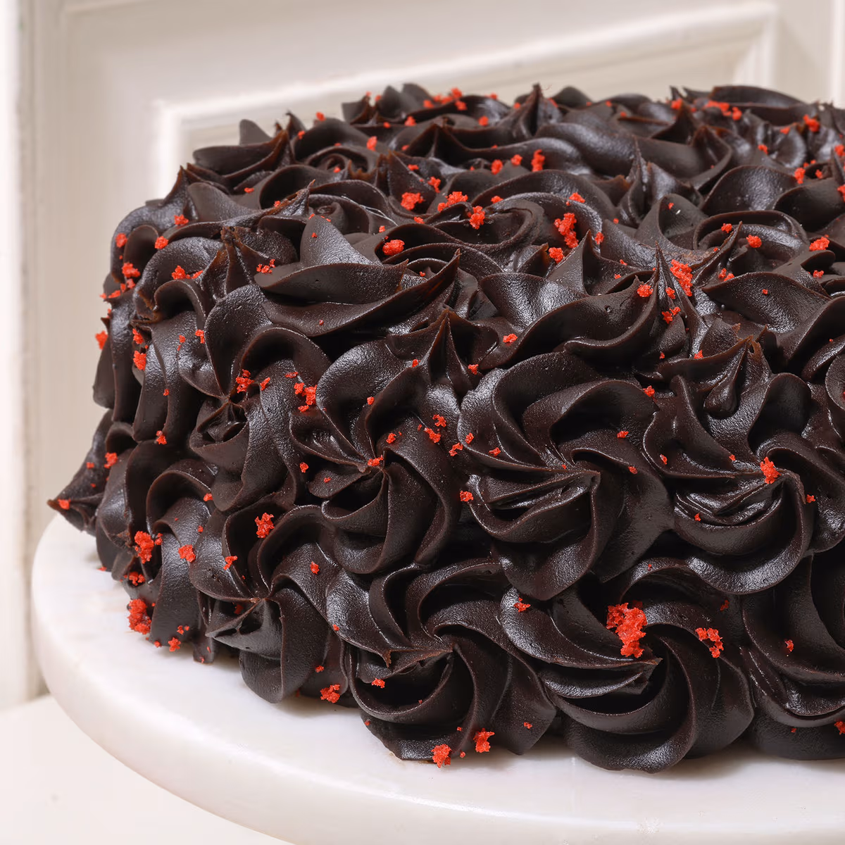 Truffle Topped Red Velvet Cake — 100% eggless, baked at AVS Bakery in Ramgarh (photo 5)