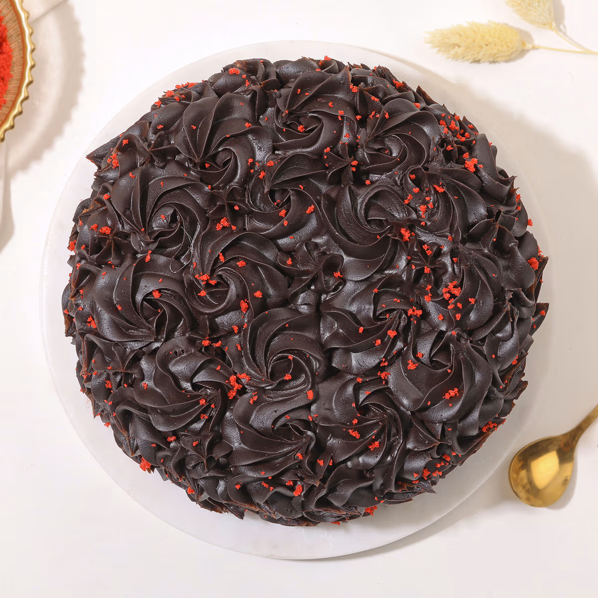 Truffle Topped Red Velvet Cake — 100% eggless, baked at AVS Bakery in Ramgarh (photo 4)