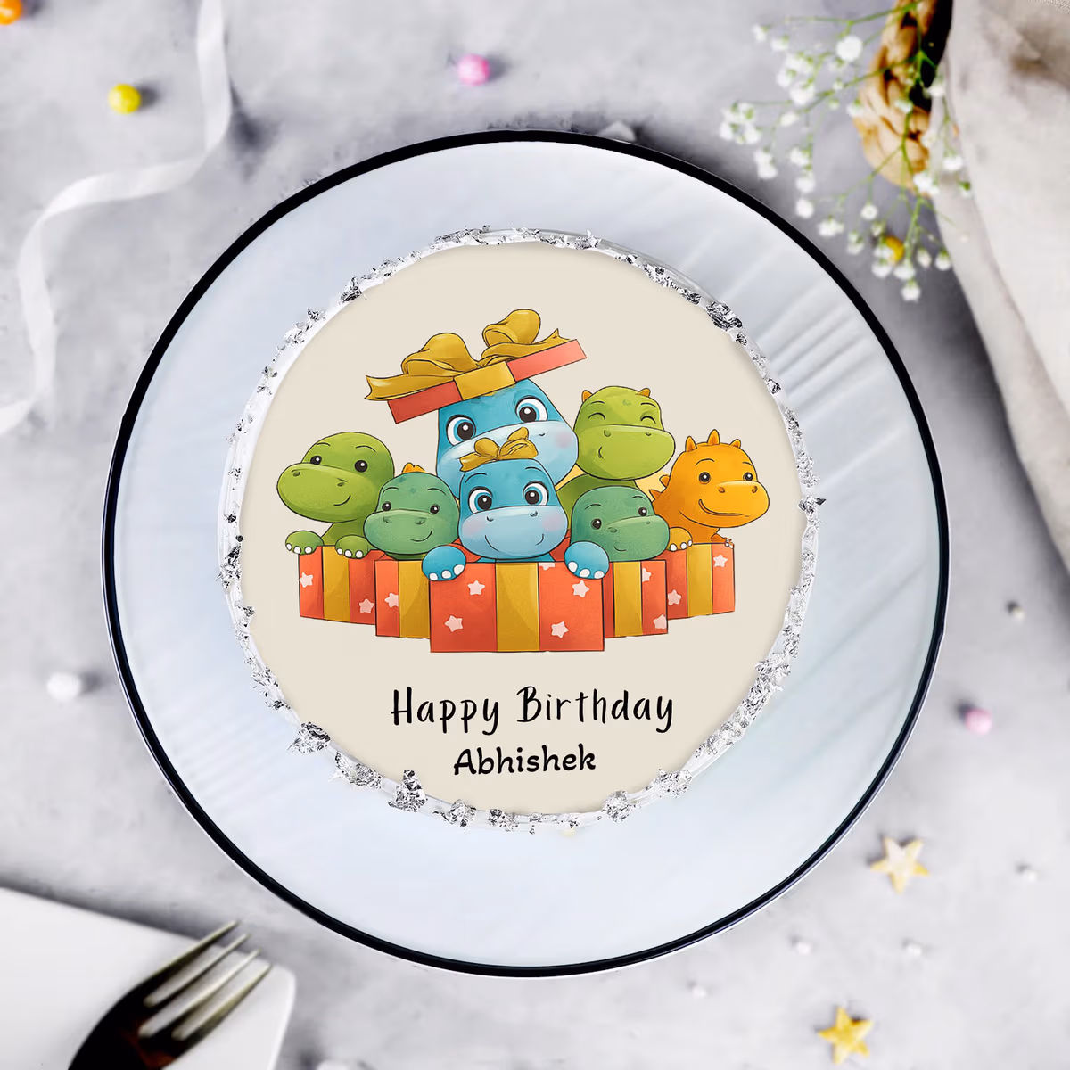Vanilla Birthday Festivity Cake — 100% eggless, baked at AVS Bakery in Ramgarh (photo 2)